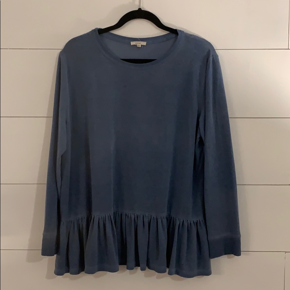 Easel knit peplum top